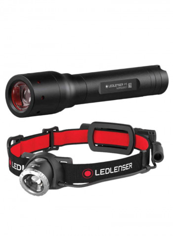 2-Piece H8R Headlamp And P5 Flashlight Set