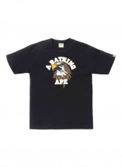 A Bathing Ape Eagle Printed Short Sleeves T-shirt Black/White/Brown