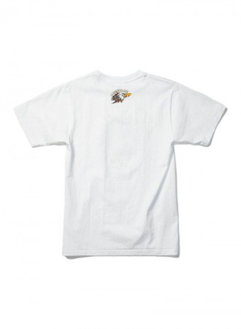 A Bathing Ape Eagle Printed Short Sleeves T-shirt White/Brown