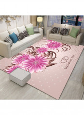 Floor Printed Rug Pink/Brown 140x200cm
