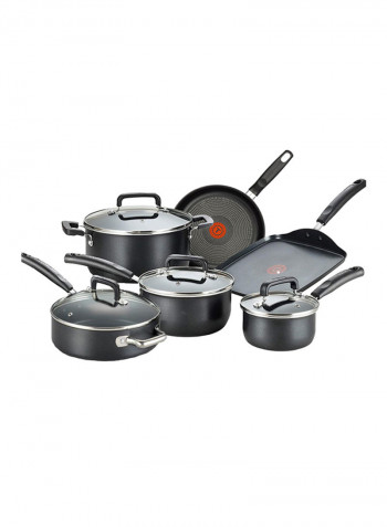 10-Piece Non-Stick Cookware Set Black/Clear