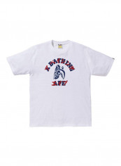Printed Short Sleeves T-shirt White/Blue/Red reviews Printed Short Sleeves T-shirt White/Blue/Red
