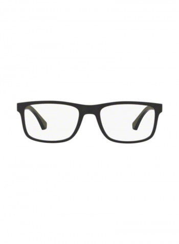 Men's Square Eyeglass Frame - Lens Size: 53 mm