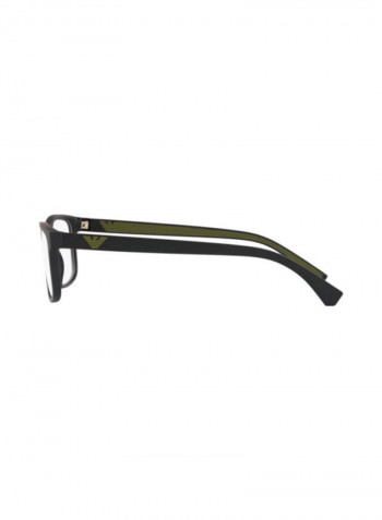 Men's Square Eyeglass Frame - Lens Size: 53 mm