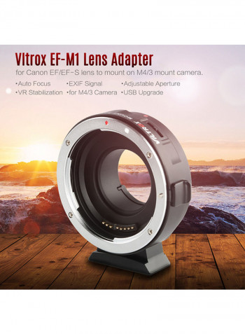EF-M1 Lens Mount Adapter Ring For Canon Black/Silver