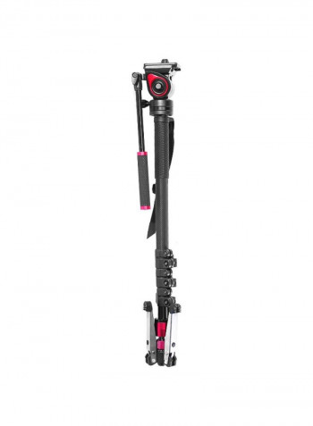 Carbon Fiber Photography Monopod For DSLR Cameras/Smartphone Black