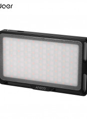 Portable RGB LED Video Light Panel with OLED Screen Black