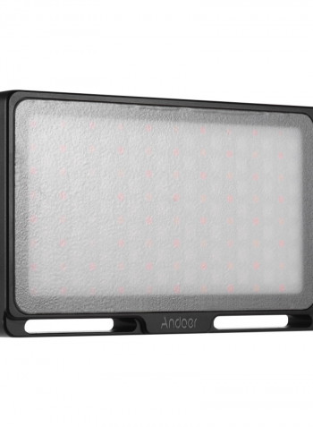 Portable RGB LED Video Light Panel with OLED Screen Black