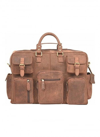 Genuine Hunter Laptop Briefcase Bag Brown