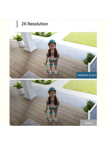 Security Cam 2C Pro 2K Camera Add On, 180-Day Battery