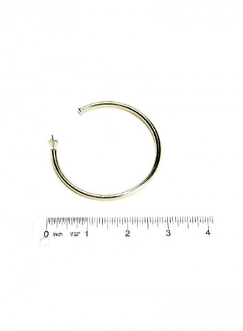 Silver Plated Tubular Hoop Earrings