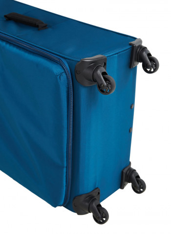 Softside 3 Piece Luggage Trolley Set Turquoise