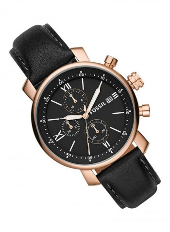 Men's Chronograph Wrist Watch with Leather Strap