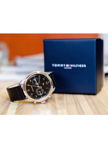 Men's Leather Analog Wrist Watch 1791786
