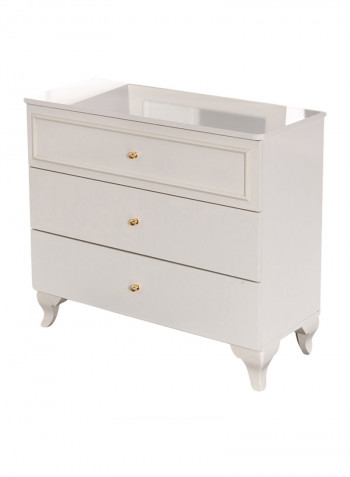 3-Drawer Cabinet White