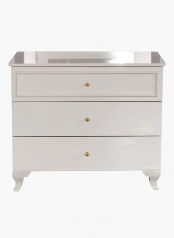 3-Drawer Cabinet White