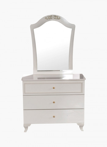 3-Drawer Cabinet White