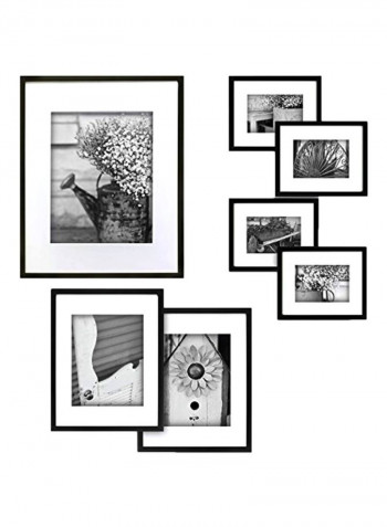 7-Piece Decorative Frame Set Black