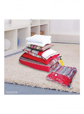 15-Piece Vacuum Storage Bag With Hand Pump Clear/Yellow/Black