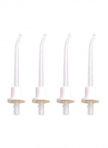 4-Piece Water Flosser Nozzle Attachments White