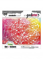 Gel Plate And Rubber Texture Plate Kit Red/Purple/Orange
