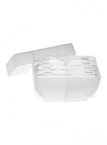 LED Lighted Head Visor Magnifier With 4-Piece Lenses Black/White