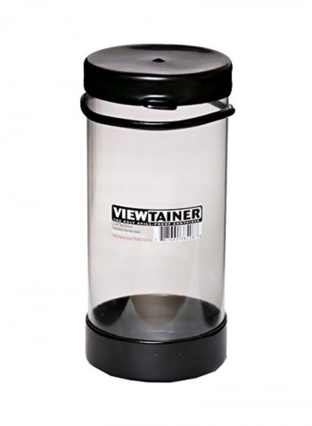 Tethered Cap Storage Container Black/Clear