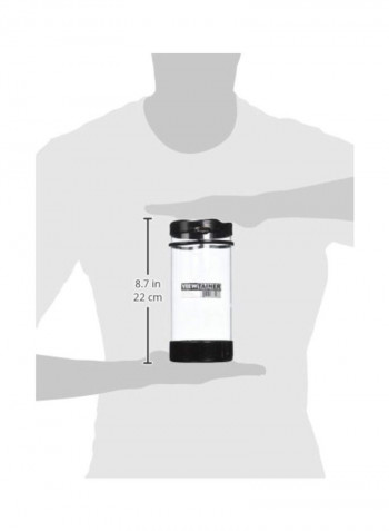 Tethered Cap Storage Container Black/Clear