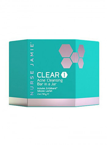 2-Piece Clear 1 Cleansing Bar With Exfoliband Loofah 2ounce