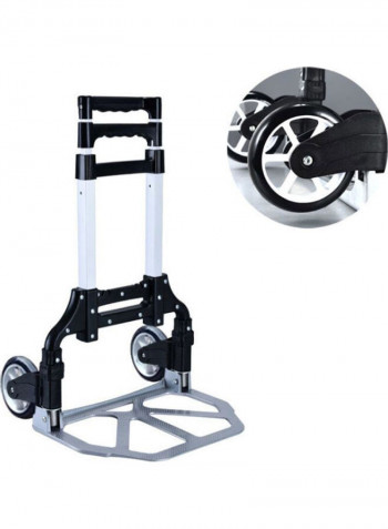 Portable Folding Small Hand Cart Black/White