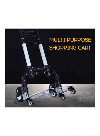 Portable Folding Small Hand Cart Black/White