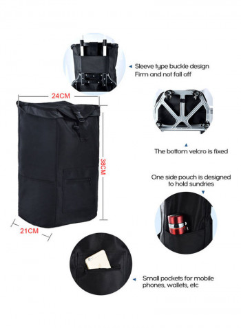 Portable Folding Small Hand Cart Black/White