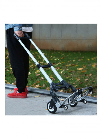 Portable Folding Small Hand Cart Black/White