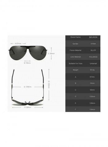 Men's Shield Sunglasses - Lens Size: 67 mm