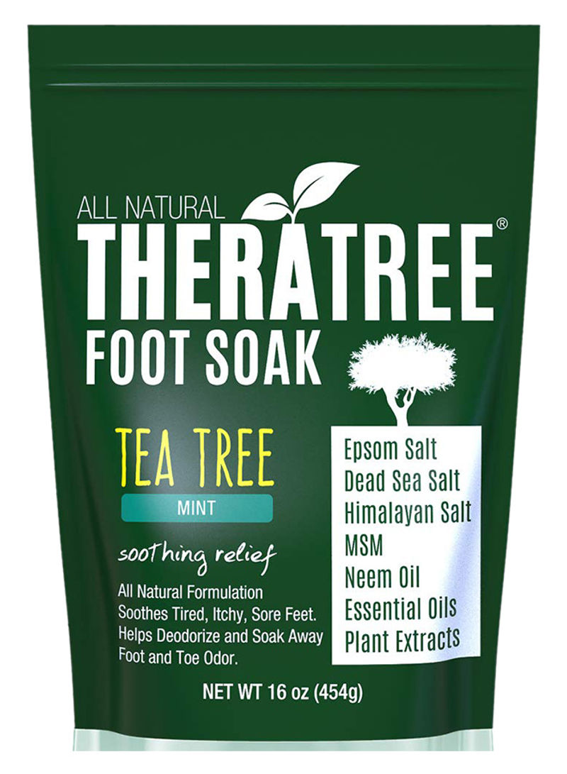 Tea Tree Oil Mint Foot Soak With MSM Neem And Epsom Salt 16ounce