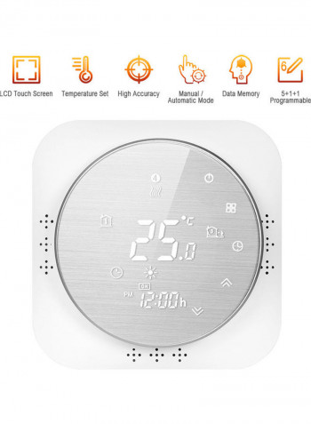 Smart Programmable Thermostat White/Grey