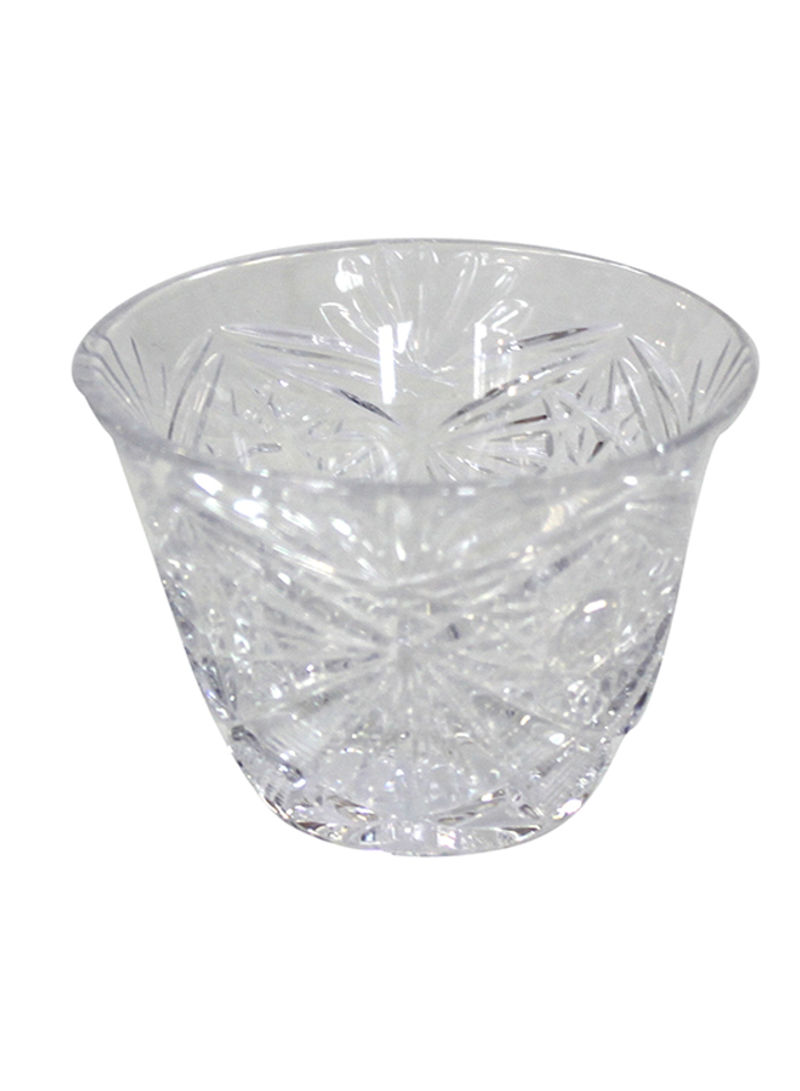 Set Of 6 Crystal Tea Cups Clear 62 x 50mm