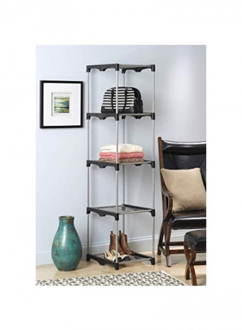 5-Tier Closet Storage Organizer Silver 19.5x15.5x68inch