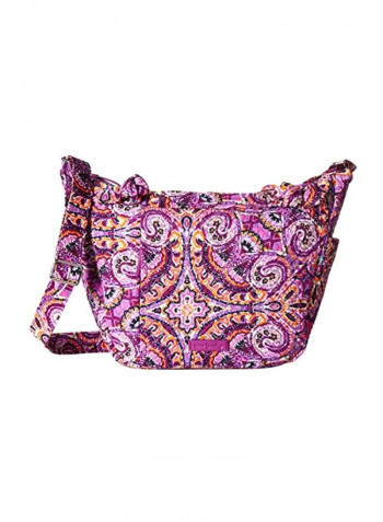 Printed Crossbody Bag Purple/Black/White