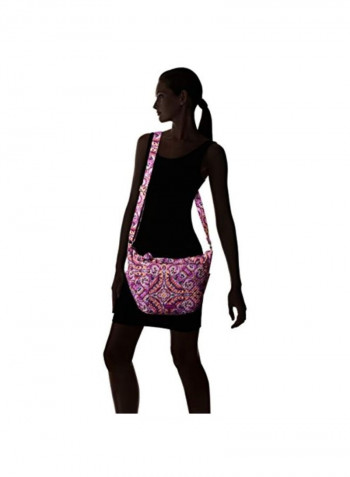 Printed Crossbody Bag Purple/Black/White
