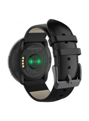 ZeRound2HR-Premium Waterproof Smartwatch Brushed Black/Black Flat