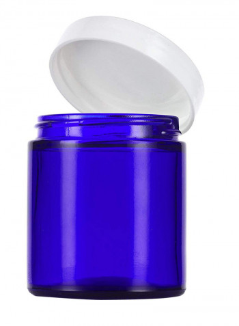 9-Piece Straight Sided Jar With Spatula And Label Set Cobalt Blue/White