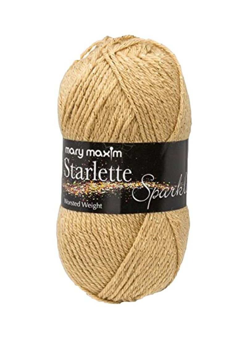 Starlette Sparkle Knitting Yarn Beige 196yard