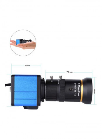 1080P HD Webcam With Microphone Holder 12.6x5x5centimeter Blue/Black