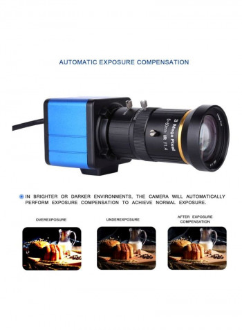 1080P HD Webcam With Microphone Holder 12.6x5x5centimeter Blue/Black