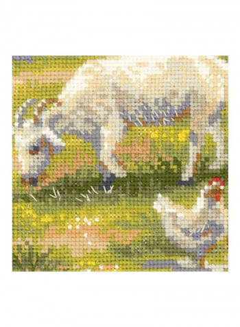14 Count Cross Stitch Kit Green/White/Brown