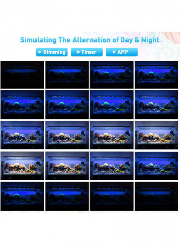 Aquarium LED Panel Underwater Fish Tank Light Multicolour
