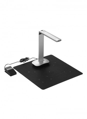 Foldable HD High Speed USB Book Document 15 Mega-Pixels Scanner Silver/White