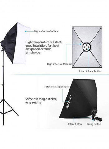 Photography Studio Lighting Kit Black/White