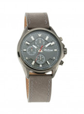 Men's Leather Round Chronograph Wrist Watch 90107QL01